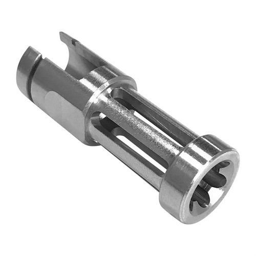 Der FLASH HIDER für Ruger™ 10/22™ aus Edelstahl lässt sich einfach auf den Standardlauf aufsetzen und wird mit einer Schraube gesichert – ganz ohne Gunsmithing!