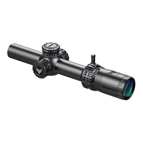 Le Swampfox Arrowhead 1-6X24mm SFP offre des turrets verrouillables, une image claire, un large champ de vision et des réticules illuminés pour un usage sérieux.
