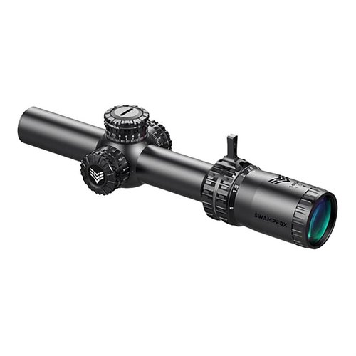 Il mirino Swampfox Arrowhead LPVO 1-10X24 offre ottiche avanzate, torrette bloccabili, reticoli illuminati e un campo visivo ampio, ideale per uso professionale.