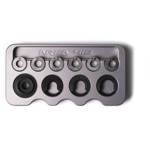 Avec le ZERO Modular Shellholder System, ajuste facilement ton shoulder bump avec 6 inserts en acier inoxydable pour une précision et une répétabilité optimales.
