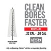I Bore-Max Speed Jag Patches offrono una pulizia del canna più rapida ed efficace, grazie alla loro alta assorbenza e superficie testurizzata che intrappola i residui.