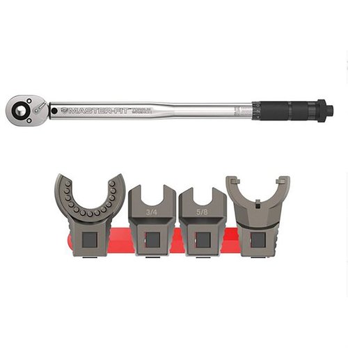 Il set di chiavi a crowfoot MASTER-FIT A2 offre una precisione eccezionale per A2 barrel nuts e castle nuts, con costruzione in acciaio inox rivestito in titanio.