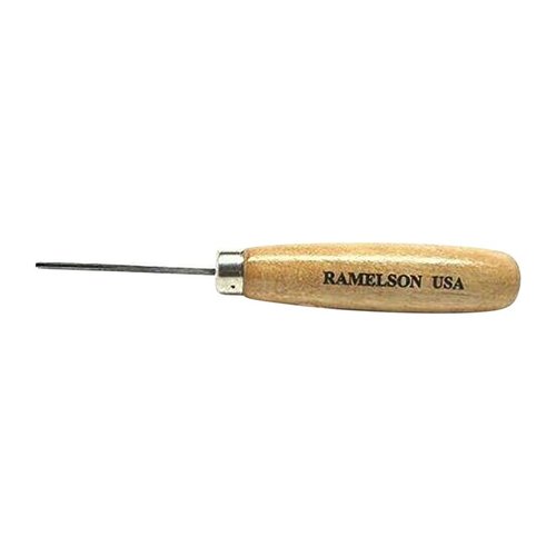 Avec les outils VEINER de U.J. RAMELSON, tu peux restaurer les lignes de ton arme avec précision grâce aux formes V de 60 et 90 degrés, et leur poignée en bois dur.