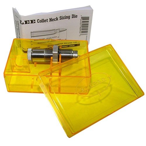 Die Lee Collet Neck Sizer Dies bieten die genaueste Munition, da sie das Hülsenhals perfekt an einen präzisen Mandrel anpassen – ganz ohne Schmierung.