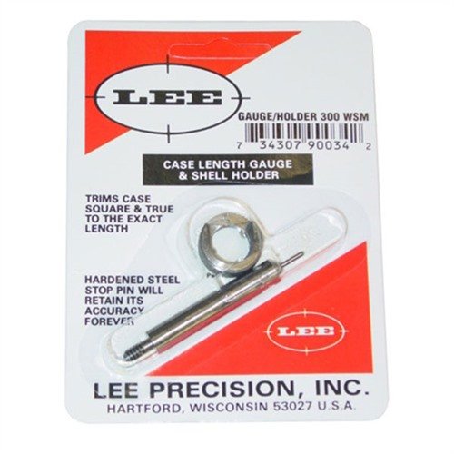 Il Lee Case Length Gauge è un modo preciso e semplice per rifilare alla lunghezza corretta e quadrata l'apertura del bossolo, compatibile con vari kit di rifilatura.