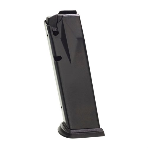 Le chargeur CANIK TP9 de 18 coups en acier est robuste, avec un corps en acier au carbone traité, un suiveur en plastique et un ressort en fil de silicone chrome.