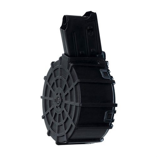 Caricatore a tamburo da 20 colpi per Akdal® MKA 1919® 12G, realizzato in acciaio al carbonio e polimero, con molla in filo di silicio cromato, prodotto negli USA.