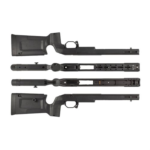 Il TIKKA T3X Bravo Chassis offre ergonomia, modularità e comfort eccezionali, con un design robusto e compatibilità con caricatori AICS.
