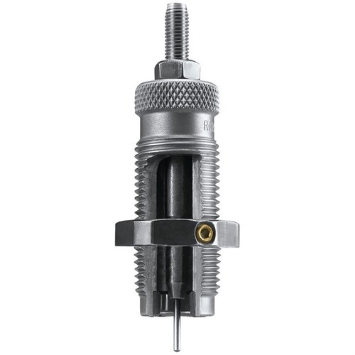 Le die de mise à taille RCBS 9mm Luger et 9x21mm déprime et taille les douilles sans lubrification grâce à son anneau en carbure, pratique et efficace.