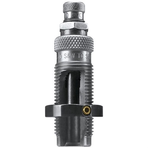 Le TAPER CRIMP SEATER DIE RCBS pour 9MM Luger et 9x21MM permet de placer la balle et de la sécuriser grâce à son crimpage conique intégré.