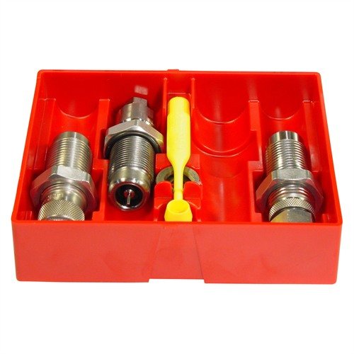 Le set de dies en carbure 10mm/40 S&W de LEE PRECISION inclut tout ce qu'il te faut pour recharger, sans lubrifiant et avec des instructions claires.