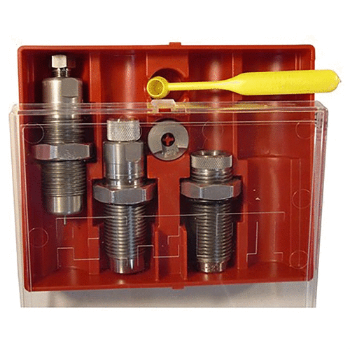 Das PACESETTER 3-DIE SET für 6.8 Remington bietet alles, was du brauchst: Full Length Sizing Die, Bullet Seating Die, Factory Crimp Die und mehr für präzises Nachladen.