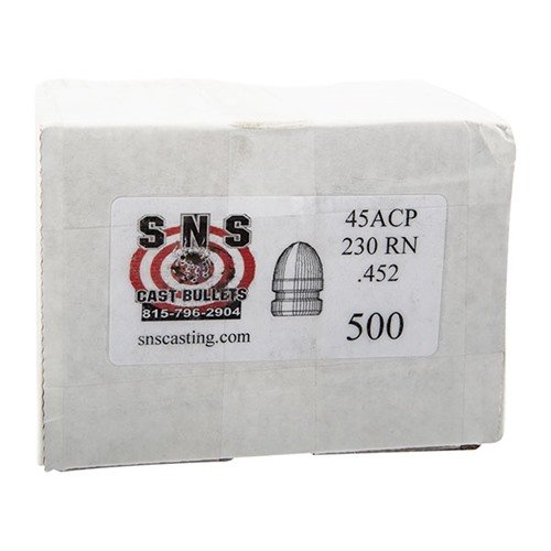Entdecke die ROUND NOSE .45 Kaliber Gussblei RN Pistolenmunition von SNS, die mit einer hochwertigen Legierung für höchste Präzision und Wirtschaftlichkeit sorgt.