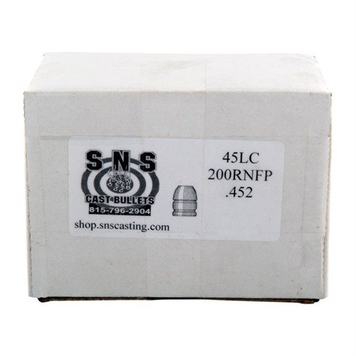 Le pallottole RNFP .45 cal di SNS Cast Bullets offrono precisione eccezionale e consistenza grazie a un'alleanza di alta qualità, a un prezzo economico.