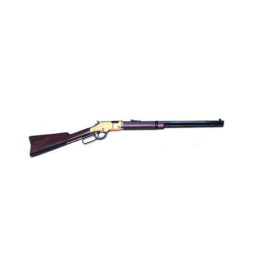 Die GOLDEN BOY 22 S/L/LR Lever Action Rifle bietet dir einen 20-Zoll blauen oktagonalen Lauf, amerikanischen Walnuss-Schaft und einen glänzenden Brasslite Receiver.