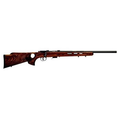 Il fucile 93R17 BTV offre un calcio laminato con foro per il pollice e canna pesante, garantendo precisione e sicurezza grazie all'AccuTrigger.