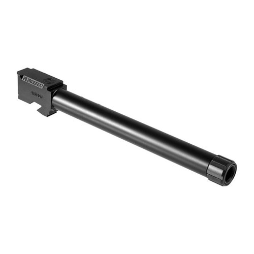 Die THREADED BARRELS von SILENCERCO für Glock® sind aus 416R Edelstahl, passen auf Gen 3 und Gen 4, und bieten 1/2x28 Gewinde für 9mm mit einem Schutz.