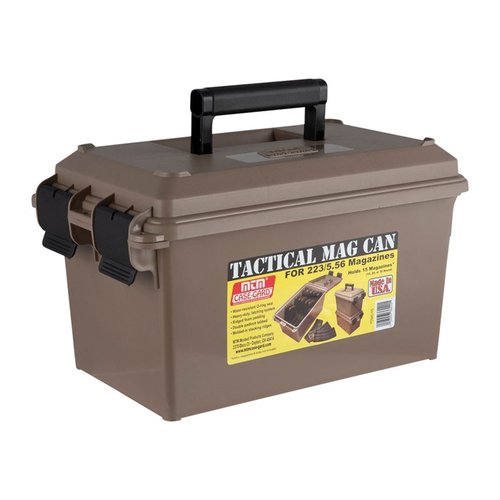 Die TACTICAL RIFLE MAGAZINE CANS bieten Platz für bis zu 15 AR15-Magazine, sind stapelbar, sicher und mit vorgefertigtem Schaumstoff gepolstert.