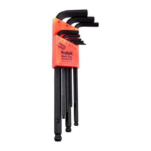 Die PROHOLD TIP BALL END WRENCHES von BONDHUS halten die Schraube sicher, bieten eine super glatte Drehbewegung und kompromittieren nicht die Werkzeugstärke.