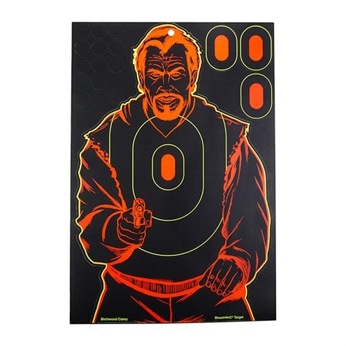 Erlebe sofortiges Feedback mit den SHOOT-N-C BAD GUY Zielscheiben 🎯. Einfach anzubringen und perfekt für dein Schiesstraining!