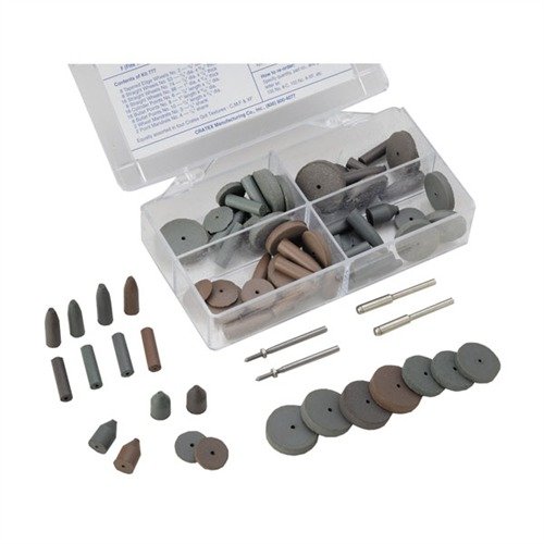 Le kit ABRASIVE CRATEX 777 comprend 80 roues abrasives prêtes à l'emploi en plusieurs grains, parfaites pour polir, lisser et ébavurer dans ton atelier.
