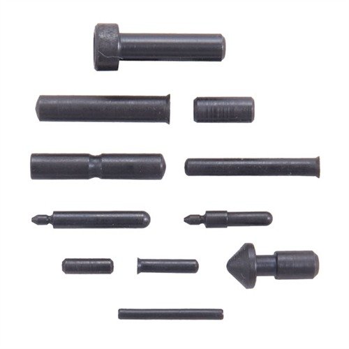 Mit dem 1911 COMPLETE PIN SET erhältst du alle benötigten Pins für deine 1911, aus gehärtetem Stahl, verschleissfest und langlebig – ideal für Neubau oder Restauration.