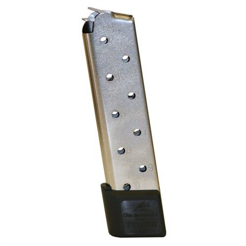 Die 1911 10RD 45ACP POWER MAGAZINE bietet zuverlässige Leistung mit 10 Schuss, robustem Edelstahl und perfektem Futter für reibungsloses Nachladen.