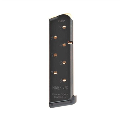 Die 1911 8RD 45ACP Power Magazine bietet eine zuverlässige Leistung mit einer robusten Edelstahlkonstruktion, perfektem Feeding und einer Kapazität von 8 Schuss.