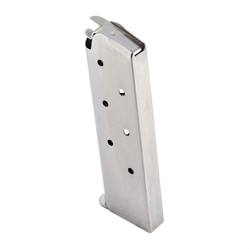 .45 ACP 1911 Classic Magazine mit 7 Schuss, aus rostfreiem Stahl, langlebig, zuverlässig, mit Sichtlöchern und extra starkem Feder für optimale Leistung.