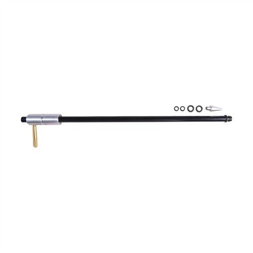 Le guide de tige ajustable DEWEY protège la chambre de ton fusil pendant le nettoyage, avec un col en aluminium durable et un système d'ajustement rapide.