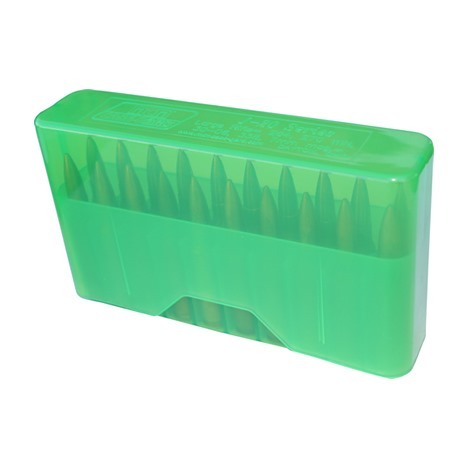 La boîte à munitions MTM Slip Top pour fusil peut contenir 20 cartouches de 260 Rem-10.75x68, offrant une protection optimale et un accès facile.