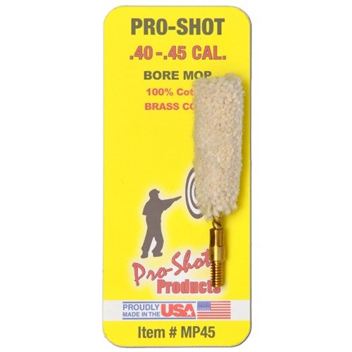 .40-.45 CAL. MOP di PRO SHOT PRODUCTS, INC è ideale per la pulizia efficace delle canne, garantendo prestazioni ottimali e una manutenzione semplice e rapida.