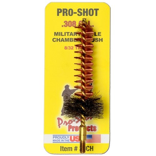 La spazzola per camera AR10 .308 in stile militare di PRO SHOT PRODUCTS, INC offre una pulizia efficace e profonda, garantendo prestazioni ottimali e durata nel tempo.