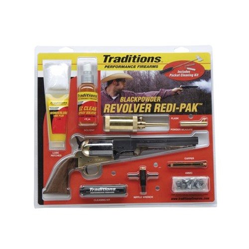 Der Traditions 1851 Navy Redi-Pack .44 Cal mit 7,5" blauer oktagonaler Läufe bietet dir eine perfekte Kombination aus klassischem Design und hervorragender Leistung.