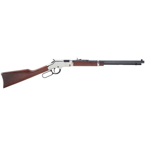 La Henry Golden Boy Silver .22WMR offre un design elegante, precisione eccezionale e una facile maneggevolezza, ideale per il tiro al bersaglio e la caccia.