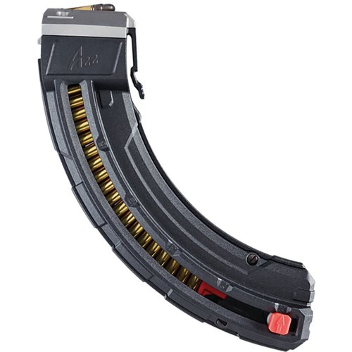 Le chargeur Savage A-Series de 25 coups pour A22LR en noir te permet de tirer plus longtemps sans recharger, idéal pour les séances de tir prolongées.