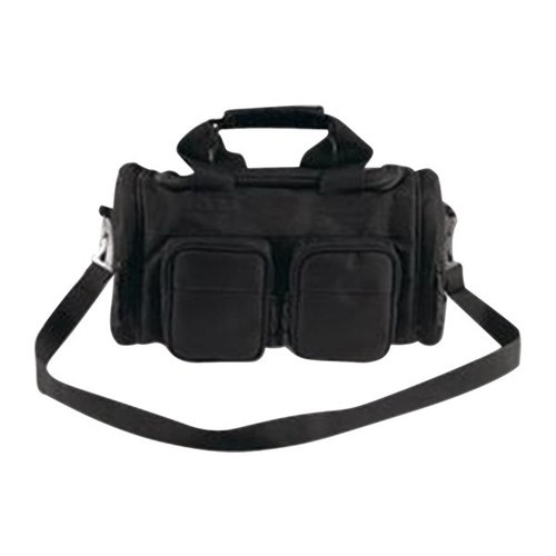La Bulldog Economy Black Range Bag W/Strap è ideale per trasportare attrezzature da tiro, offre ampio spazio, robustezza e una comoda tracolla per un facile trasporto.