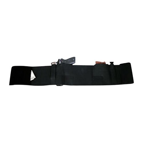 Le Bulldog XL Deluxe Belly Band Holster s'adapte à une taille de 42-46, offrant confort et discrétion pour transporter ton arme en toute sécurité.