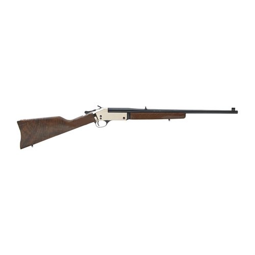 L'Henry H015B-357 Single Shot .357 Mag presenta una canna da 22" in ottone lucidato, ideale per precisione e stile in ogni tiro.