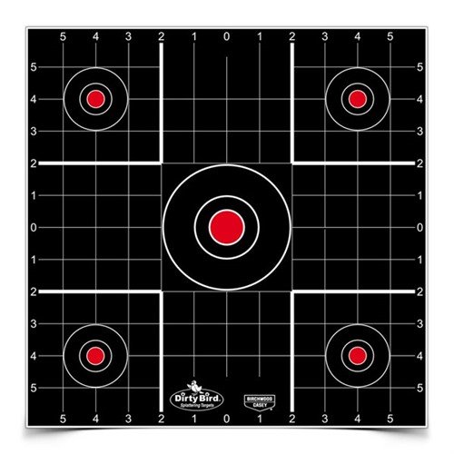 Utilizza questo bersaglio di 12 pollici per l'azzeramento degli ottiche, con 5 bersagli e una griglia di 1 pollice per un facile e preciso allineamento.