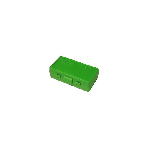 Die MTM Ammo Box für 50 Patronen im Flip-Top-Design bietet sicheren Schutz und einfache Handhabung für 25 ACP und 32 LC. Ideal für deine Schiessausflüge!