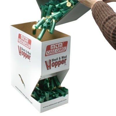 Il set MTM Shell & Wad Hopper consente di gestire facilmente 500 bossoli o 500 wads, ideale per gli appassionati di tiro e ricarica.