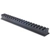Il PICATINNY BASE STOCK in alluminio 7075-T6 offre una base personalizzabile, con slot pre-tagliati per un'installazione rapida e compatibile con anelli Picatinny.