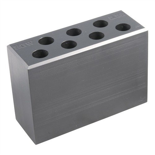 Les 7-HOLE CHAMBER CHECKERS d'EGW en aluminium 6061 T6 t'assurent que tes munitions respectent les normes, évitant ainsi les problèmes de fonctionnement.