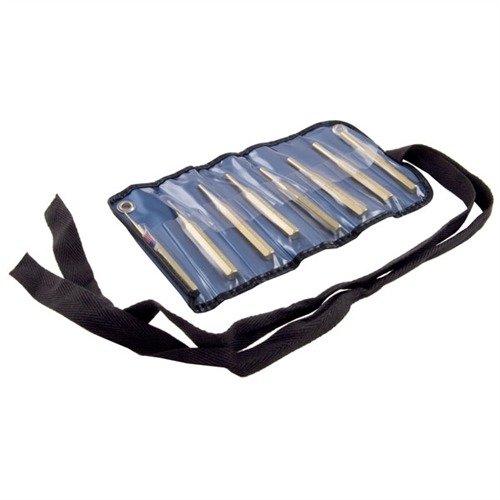 Ce set de 8 ROLL PIN PUNCHES en laiton est parfait pour éviter les marques, avec des embouts précis qui s'adaptent aux tailles de goupilles courantes.