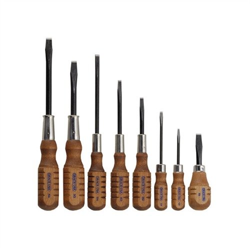 Le set de tournevis Grace USA offre des poignées en bois confortables, des tiges carrées robustes et des embouts durcis pour un travail de précision et durable.