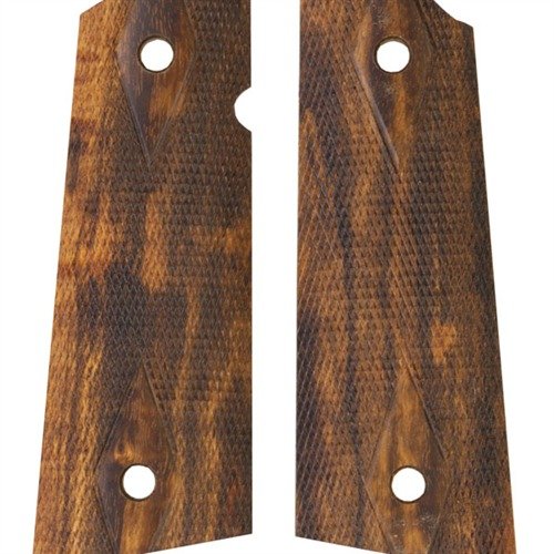 Die 1911 SQUARE BOTTOM GRIPS von HOGUE bieten extra langen Halt, passen perfekt zu Add-On Mag Wells und sorgen für mehr Komfort und Kontrolle beim Schiessen.