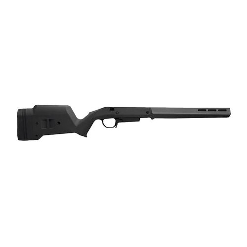 Der HUNTER AMERICAN STOCK mit STANAG Magazine Well bietet eine verstellbare Länge, verbesserte Ergonomie und M-LOK®-Kompatibilität für vielseitige Zubehöroptionen.