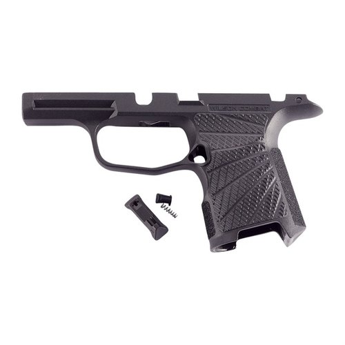 Améliore ton P365 avec le grip module Wilson Combat : ergonomie optimisée, meilleur contrôle de recul, et texture agressive pour un tir précis.