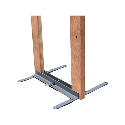 Supporto per bersagli metallico pieghevole, compatto, resistente e stabile, adatto a legno di varie dimensioni, ideale per il trasporto e la conservazione.